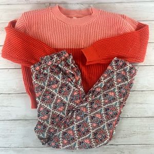 Gymboree girls bundle top and bottom sweater and pants size s 5-6